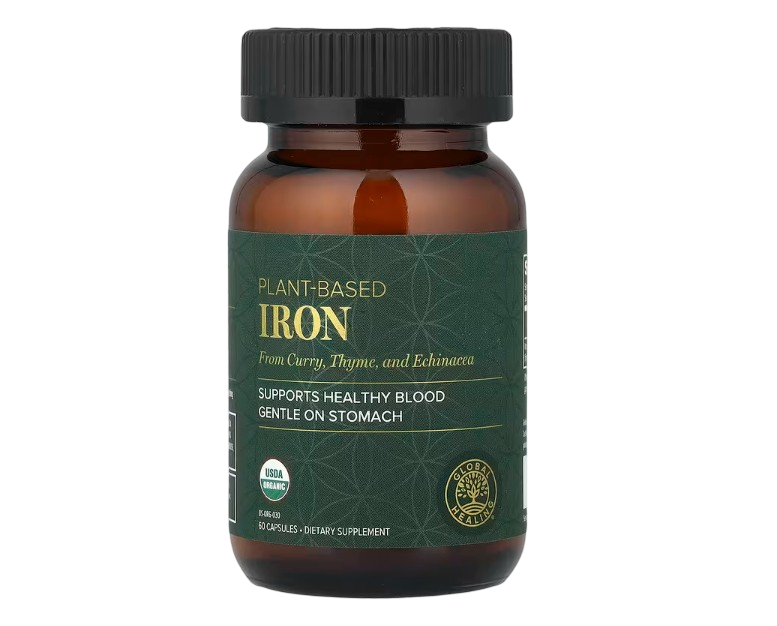Global Healing, Plant-Based Iron, 60 Capsules