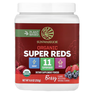 Sunwarrior, Organic Super Reds, Berry, 8.8 oz (252 g)